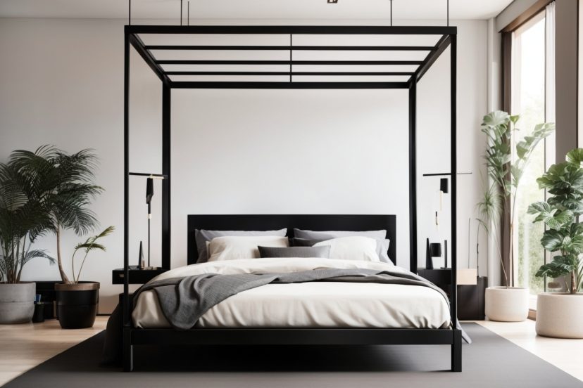 Black Canopy Bed foto