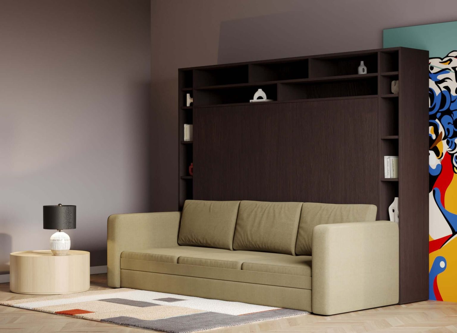 Murphy Bed With Couch: Saving Solution For Small Living Spaces | Sleep ...