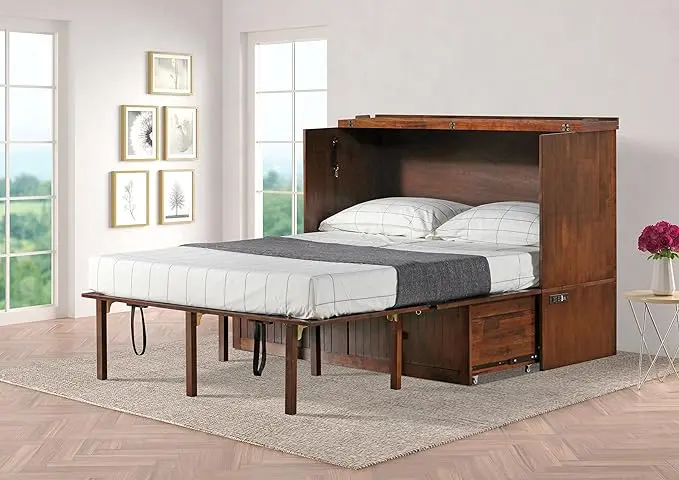 Murphybedz Tuscany Murphy Cabinet Chest Bed with Charging Station