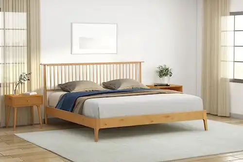 NTC Ruby Wooden Bed Frame with Headboard