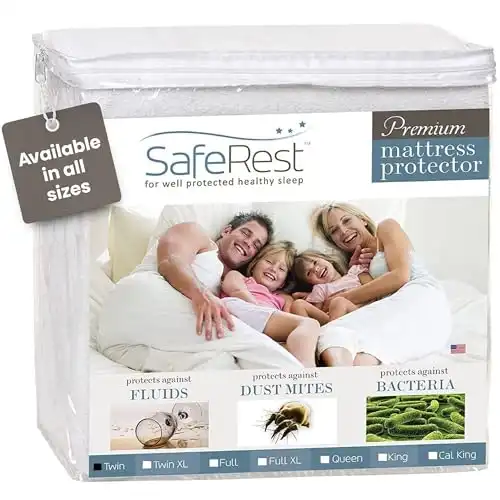 SafeRest Classic Plus 100% Waterproof Mattress Protector